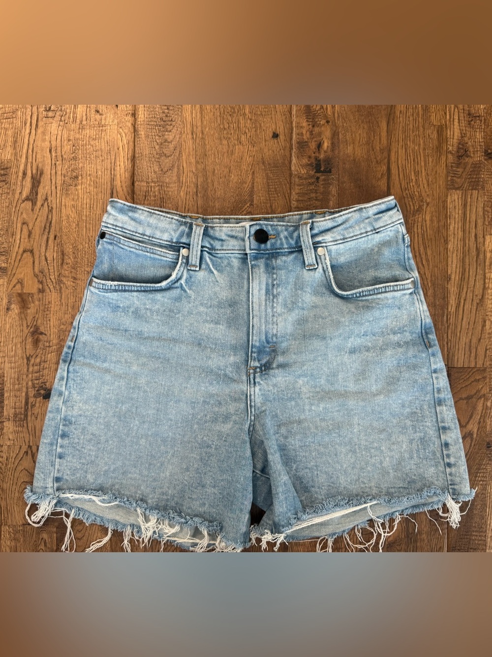 Wrangler X Hot Wheels Denim Jean Shorts Flame Pocket Women's SIze 30 - Picture 8 of 9